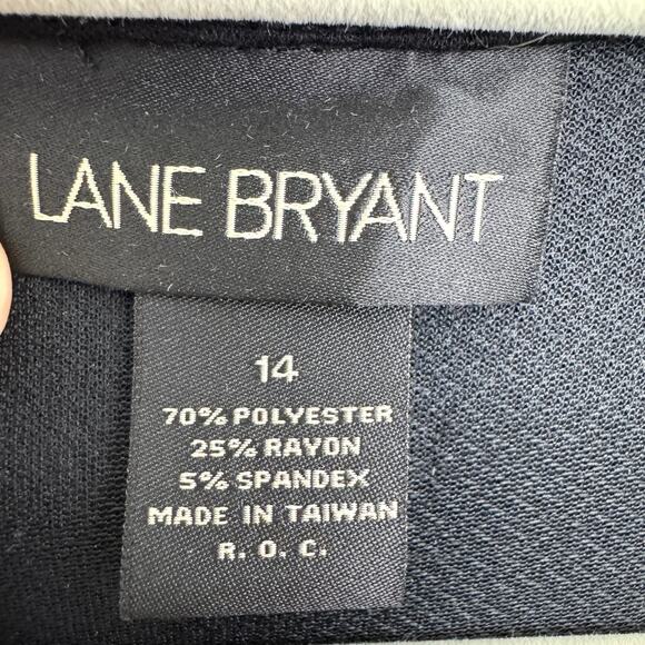 Lane Bryant Womens Blazer Jacket Size 14 Minimal Office Career Black - Picture 2 of 7